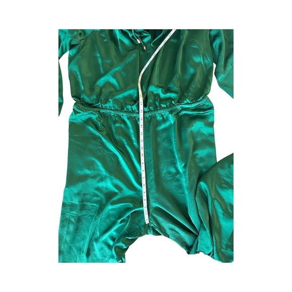 Lane Bryant emerald green holiday wide leg jumpsuit womens size 20 new with tags - Picture 6 of 11